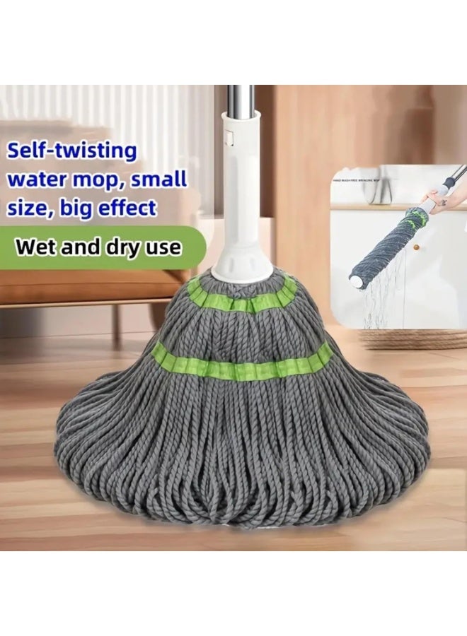 Self-Wringing Microfiber Twist Mop with Long Handle – String Wet Floor Mop with Built-In Wringer for Hardwood, Tile, Vinyl & All Floor Types – Commercial & Household Cleaning Mop - Image 3